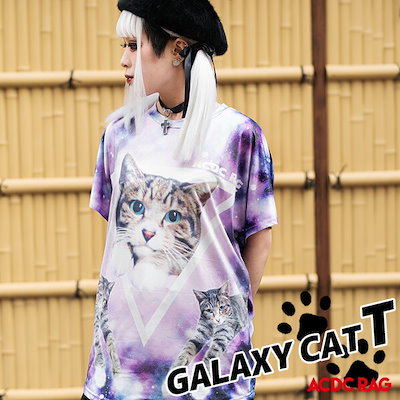 Qoo10 Acdc Rag アンジ Tシャツ 猫 宇宙 原宿系 Tシ レディース服