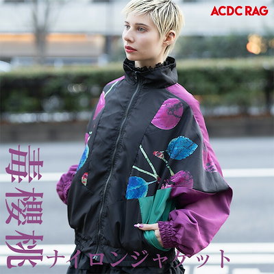 Qoo10 Acdc Rag チェリー ナイロンジャケット 長袖 アウ レディース服