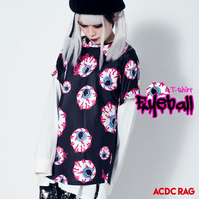 Qoo10 Acdc Rag メダマ Tシャツ 原宿 原宿系 Tシャツ レディース服