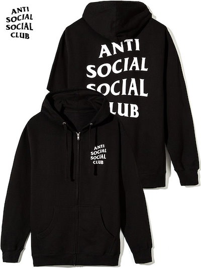 anti social social club zip up hoodie