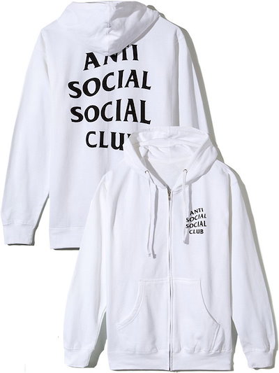 anti social social club zip up hoodie