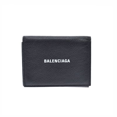 32 割引 お気に入り Balenciagabalenciagaバレンシアガチェーン付きコンパクトウォレット黒シルバー金具メンズレザー 三つ折り財布abランク中古銀蔵 財布 メンズバッグ シューズ 小物 Www Jobs Feron Com