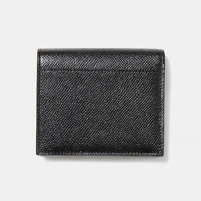 BALENCIAGA財布メンズ二つ折りPLATECOMPACTWALLETレザーBLACKブラック