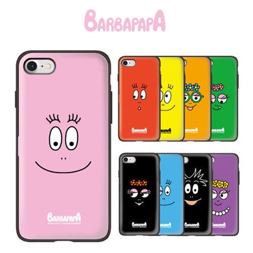 Qoo10 Barbapapa バーバパパ クローズアップ カード バンパー スマホ ケース 携帯 カバー カップル カード収納 シリコン 友達 おそろい アニメー 人気 可愛い