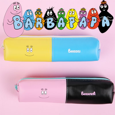 Qoo10 Barbapapa バーバパパ ペンケース 筆箱 全2種 ペンポーチ 韓国キャラクターグッズ カワイイ ペンシル ポーチ 韓国正規品 スリム ペンシルケース