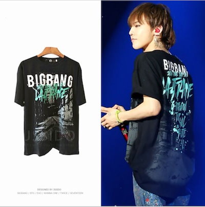 Bigbang 着用 Last Dance コンサート Gd 着用 プリントtシャツ Bigbang 公式服 Bigbang 参戦服bigbangファッション