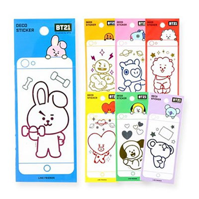 Qoo10 Bt21 シール デコ モバイル Kpop