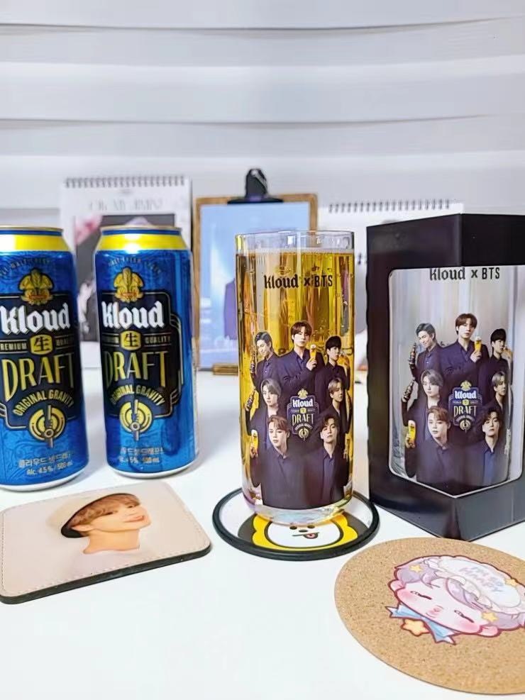 韓国クラウドビール BTSホログラムグラス ２個セット - K-POP/アジア