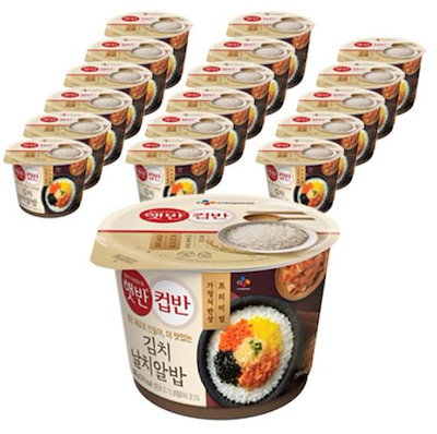 18p 韓国食品 280gx 韓国食品 ショッピング食品 インスタントライスカップ禁止キムチフライングフィッシュロー蒸しご飯