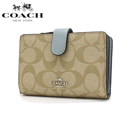 Qoo10 Coach コーチ 二つ折り財布 レディース Coa バッグ 雑貨