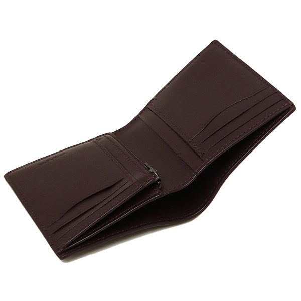 Qoo10 コーチ 財布 アウトレット Coach F11989 Blk スリム コイン ウォレット ヴァッファロー エンボス レザー メンズ 二つ折り財布 無地 ブラック 黒