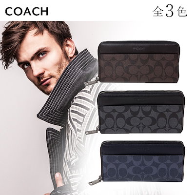 Qoo10 Coach コーチ 財布 メンズ 長財布 Coac メンズバッグ シューズ 小物