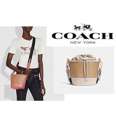 coach straw bucket bag