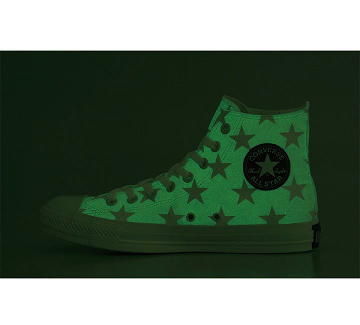 Qoo10 スニーカー メンズ レディース コンバース Converse All Star ヌリエスターズ Hi ハイカット 星柄 蓄光プリント ペン付属 ぬりえ カスタム 男女兼用