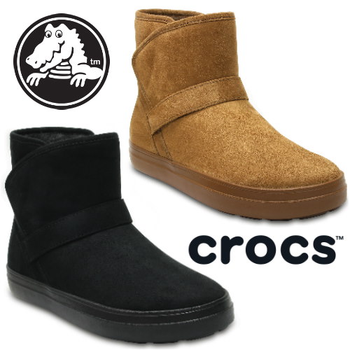 crocs lodgepoint suede bootie