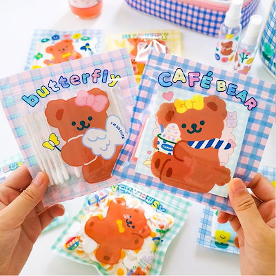 Qoo10 Cute Bear Ziplock Ba 文具
