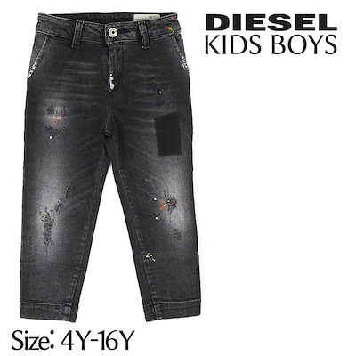 新品☆DIESEL キッズ 140～150 ダメージ加工デニムパンツ 12 K2