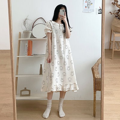 Qoo10 Dressnalda ミッフィーレースパジャマワンピース Op レディース服