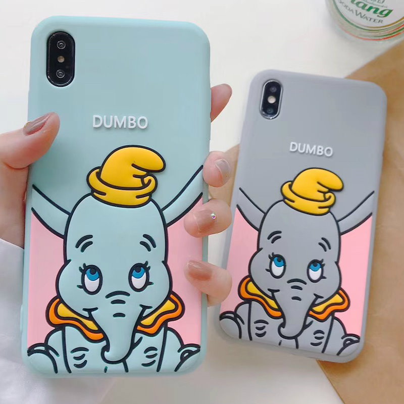 Qoo10 Dumbo韓国ダンボカップルかわいい三次元シリコン携帯ケースiphone Xs Max Xrケースiphonexケースiphone7ケース Iphoneケースiphone8ケースiphonexsケース6