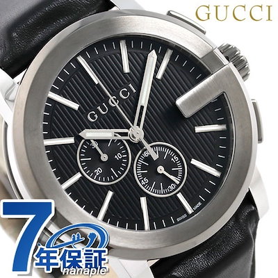 Qoo10 Gucci グッチ 時計 革ベルト メンズ Gucc 腕時計 アクセサリー