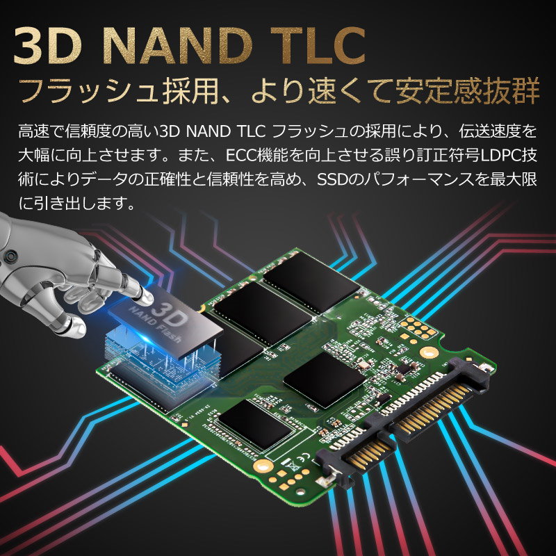 Hanye製SSD 1TB(1000GB) 内蔵2.5インチ SATAIII 6Gb/s R:520MB/s アルミ製筐体 正規代理店品 国内3年保証・ 翌日配達5586a - www.muevetec.mx