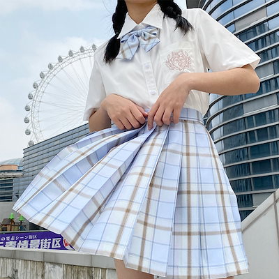 Qoo10 Jk プリーツスカート チェック柄 ミニ レディース服