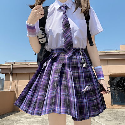 Qoo10 Jk プリーツスカート チェック柄 ミニ レディース服