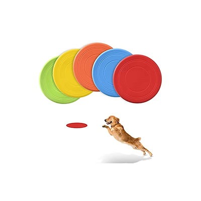 お取り寄せ 猫用品 Juboフリスビー犬用投げるおもちゃ5個セットペットインタラクティブトレーニングフリスビー Sjemenarna Net
