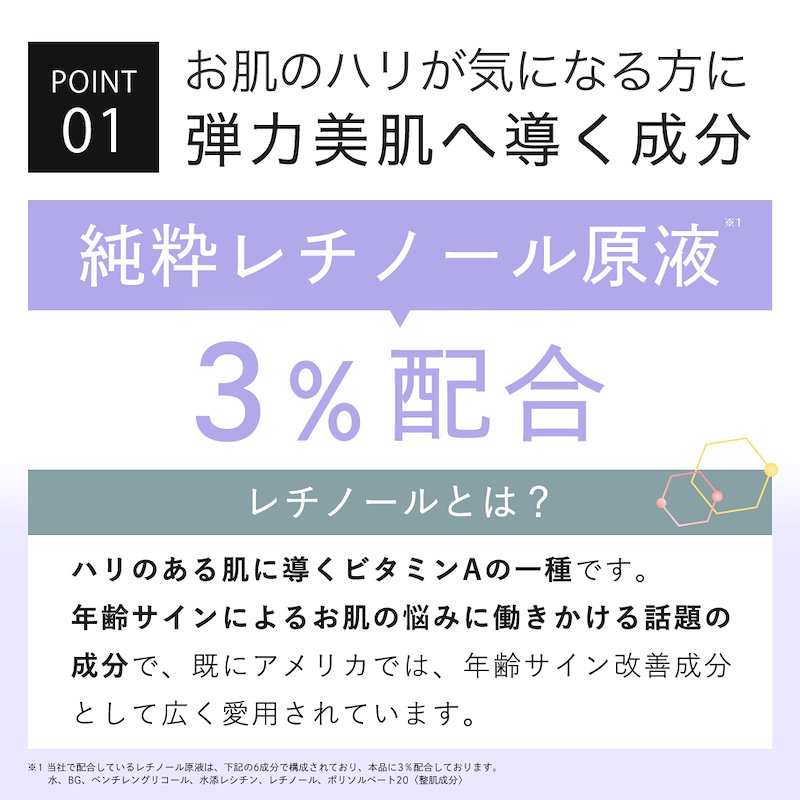 Qoo10] 純粋レチノール 原液 3% 配合 化粧水