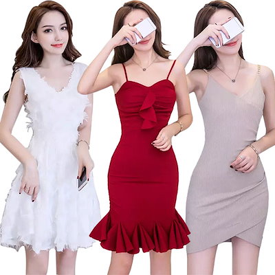 KOREANFASHIONSHOP【送料無料】韓国ファッション 高品質 パーティードレス ボディコン 体型カバーになる ミニドレスセクシー 高級でセクシーなワンピース 卒業式 入学式 結婚式 花柄 レース 1.5次会 二次会 披露宴