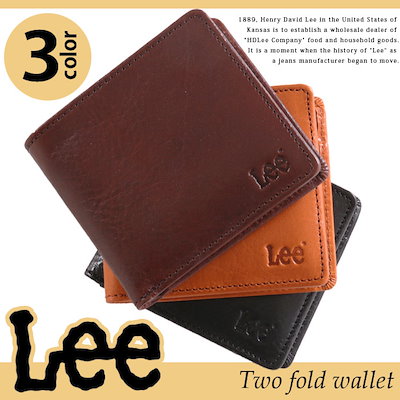 Qoo10 Lee 財布 二つ折り財布 Lee リー レザー メンズバッグ シューズ 小物