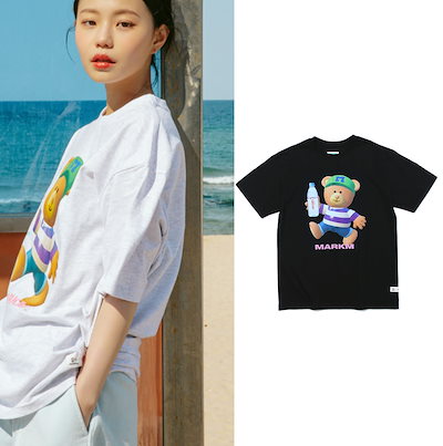 38 割引新発売の Markmベアtシャツ ブラック 韓国ストリートファッション韓国ファッション大きいサイズ トップス レディース 服 Urbanfarminginstitute Org