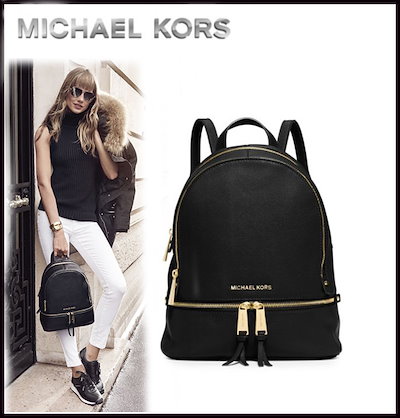 michael kors rhea mini backpack black