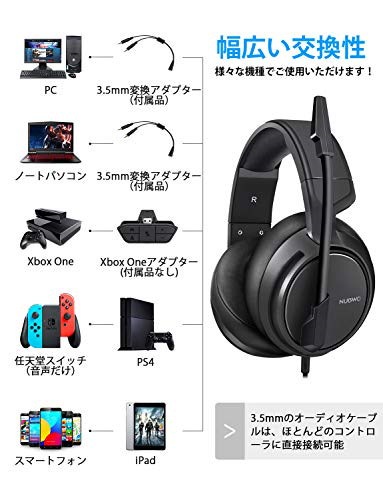 返品交換不可 Pc用アクセサリー Micolindunゲーミングヘッドセットps4ヘッドセット マイク付き有線軽量通気高音質ヘッドフォンノイズキャンセリングゲーミングヘッドホン重低音強化騒音抑制伸縮可能