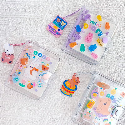 Qoo10 Milkjoyミニ三孔活版本透明かわいい 文具