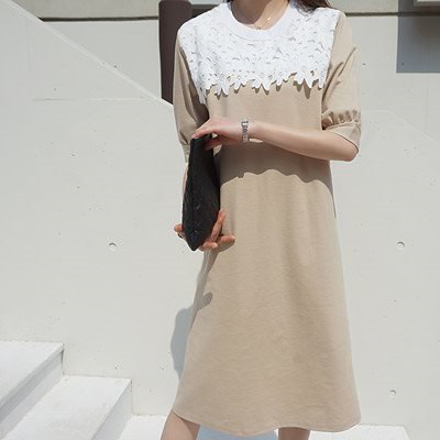 Qoo10 Monicaroom モニカルーム デコルテレースワンピース レディース服