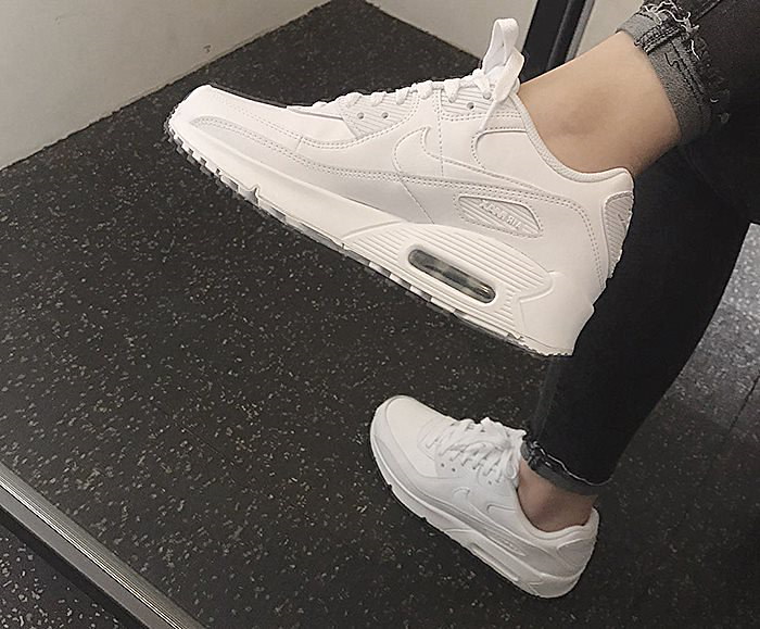 Qoo10 Nike Air Max 90 Ltr Gs Cd6864 100 ナイキ エアマックス90 韓国正規品 ホワイト スニーカー レディース 送料無料