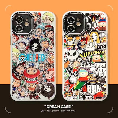 Qoo10 One Piece韓国ワンピースカップル スマホケース 保護フィルム