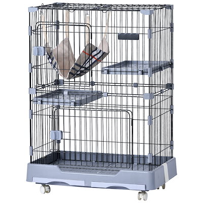 ブラウン系通販 【中古】キャットケージ(Purlove) 猫用品 ペット用品