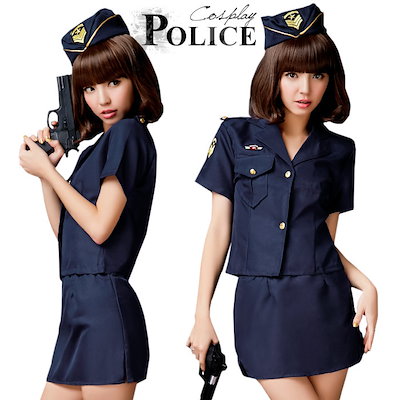 Qoo10 Police ハロウィン コスプレ ポリス 婦警 レディース服