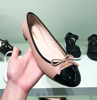 prada ribbon shoes