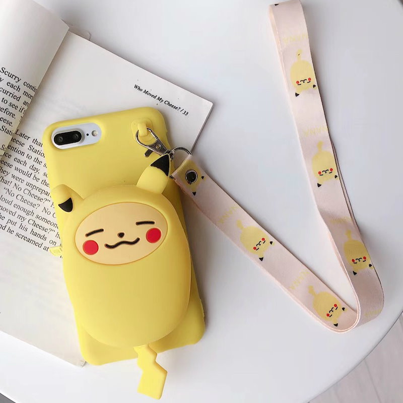 Qoo10 Purse韓国ピカチュウポケモン財布シリコンカップル携帯ケースiphone11ケースiphone Xs Max Xrケースiphonex ケースiphone7ケースiphoneケースiphone8ケース