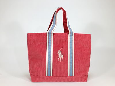 46 割引最安値 Ralphlaurenトートバッグコーデュロイピンクショルダートート 中古品 バッグ バッグ 雑貨 Urbanfarminginstitute Org