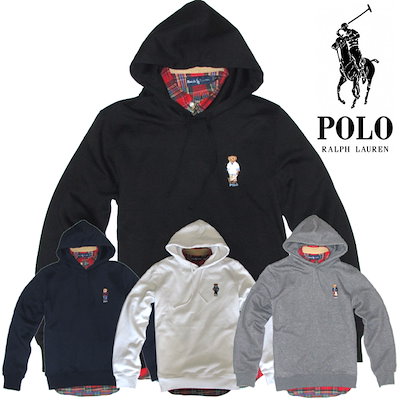 Qoo10 Ralph Lauren ラルフローレン ベアーししゅう パーカー メンズファッション