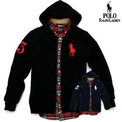 Qoo10 Ralph Lauren ビッグポニーフルジップフーデッドパーカー メンズファッション