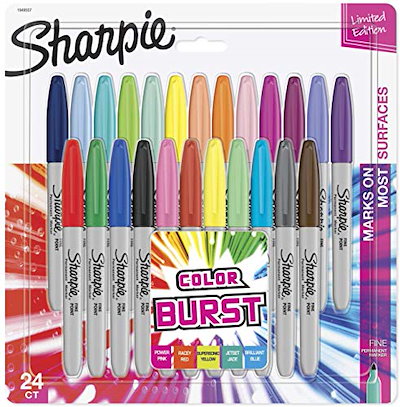 新発売の 文房具 Sharpieシャーピー公式油性ペンマーカーアートイラスト油性コミック描画スケッチマンガデコレーション落書き中字カラーバースト24本セット Www Desalvocontracting Com