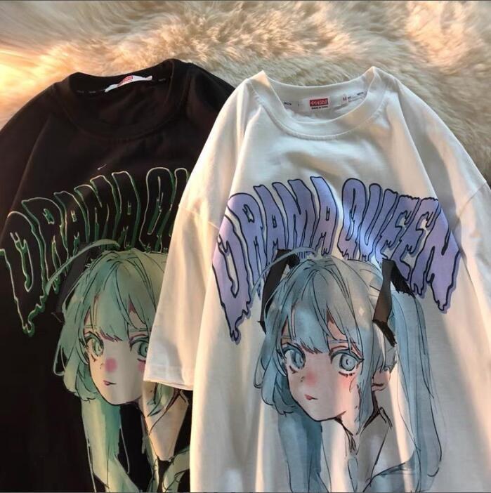 Qoo10 Tシャツ 病みかわいいツインテールアニメ