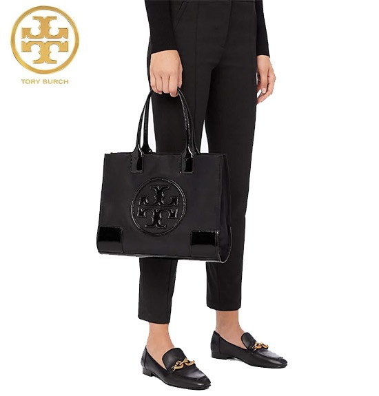 tory burch patent tote