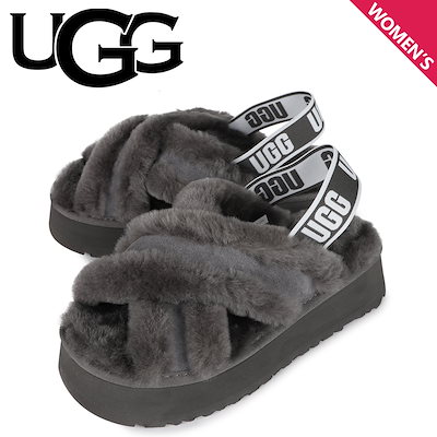 新品 UGG アグ フラップスライド トングサンダル グレー-