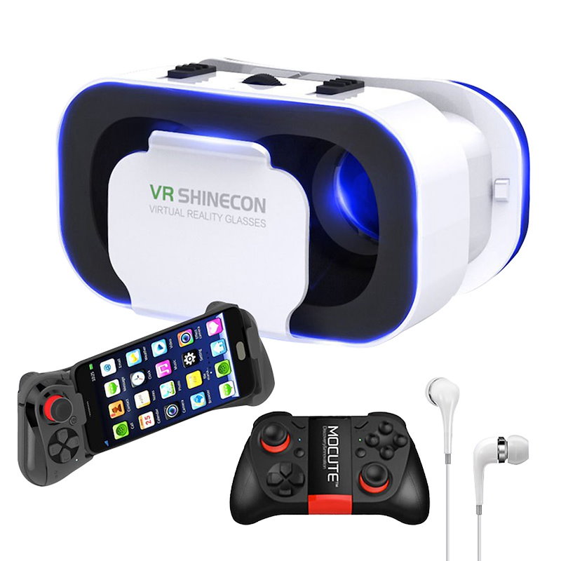 Qoo10 Vrゴーグル 3d Vrヘッドセット Vrヘッドマウントディスプレイ スマホ Vr ヘッドホン付き モバイル型 瞳孔 焦点調節 非球面光学レンズ 本体操作可